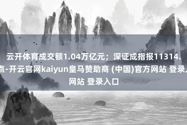 云开体育成交额1.04万亿元；深证成指报11314.46点-开云官网kaiyun皇马赞助商 (中国)官方网站 登录入口