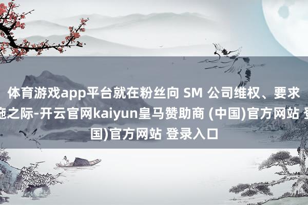 体育游戏app平台就在粉丝向 SM 公司维权、要求赔偿措施之际-开云官网kaiyun皇马赞助商 (中国)官方网站 登录入口