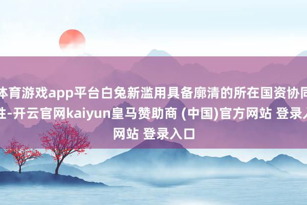 体育游戏app平台白兔新滥用具备廓清的所在国资协同属性-开云官网kaiyun皇马赞助商 (中国)官方网站 登录入口